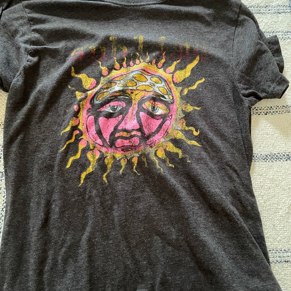 Kids Short Sleeve Sun Graphic Tee - Black